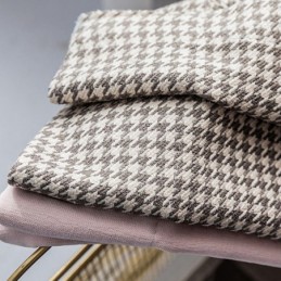 Moderne Syning Gardin Skræddersyet Houndstooth Mørklægningsgardin Til Stue Soveværelse
