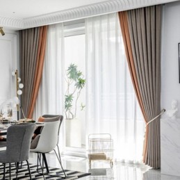Moderne Syet Gardin, Skræddersyet, Chenille Mørklægningsgardin Til Stue, Soveværelse