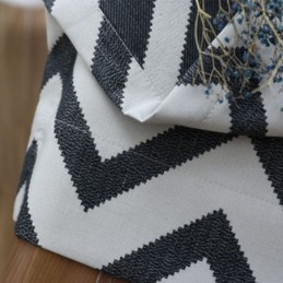 Luksuriøse Jacquard-Gardiner Med Bølgede, Striber Og Mørklægningsgardiner Til Stuen