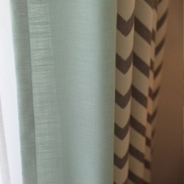 Luksuriøse Jacquard-Gardiner Med Bølgede, Striber Og Mørklægningsgardiner Til Stuen