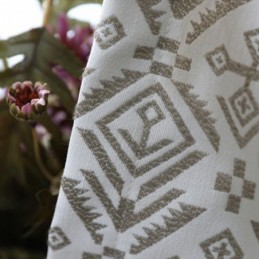 Luksuriøse Jacquard-Gardiner Geometriske Mørklægningsgardiner Til Stuen