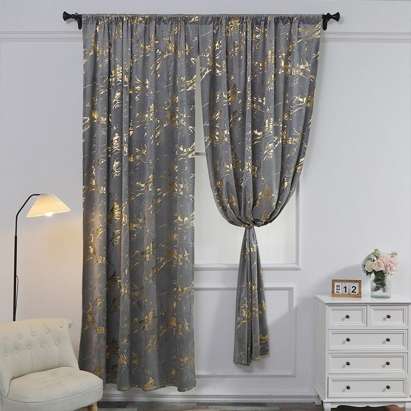 Flannel Bronze Gardiner Simpelt Mørklægningsgardin Skræddersyet Gardin Til Soveværelse Stue