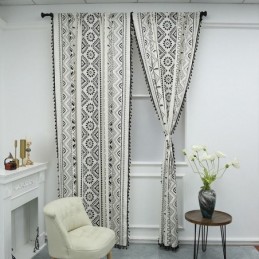 Gardiner I Bohemestil, Specialfremstillet, Geometriske Kvaster, Trykte Gardiner Til Soveværelse, Stue