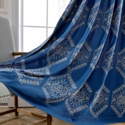 Modern Max Mørklægningsgardin Skræddersyet Geometrisk Broderi Til Soveværelse
