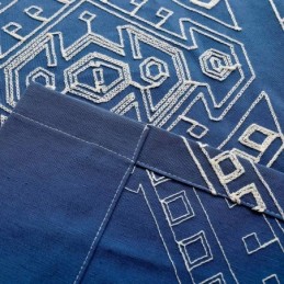 Modern Max Mørklægningsgardin Skræddersyet Geometrisk Broderi Til Soveværelse