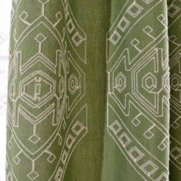 Modern Max Mørklægningsgardin Skræddersyet Geometrisk Broderi Til Soveværelse