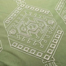 Modern Max Mørklægningsgardin Skræddersyet Geometrisk Broderi Til Soveværelse