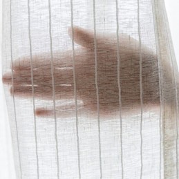 Stribede Jacquard Transparente Gardiner Ensfarvet Voile Tyl Til Stuen