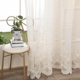 Dekorativt, Transparent Gardin, Skræddersyet Gardin, Plante, Broderet Tyl, Stue, Soveværelse