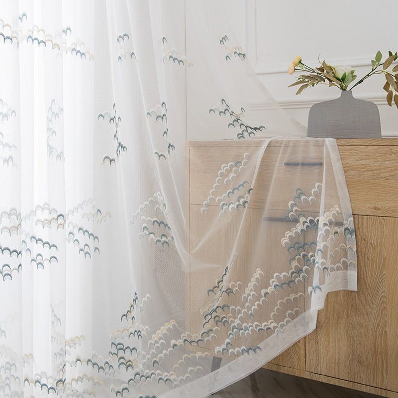Broderede Tylgardiner Voile Organza Til Stue/Soveværelse