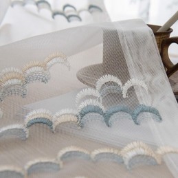 Broderede Tylgardiner Voile Organza Til Stue/Soveværelse