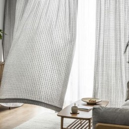Nordisk Ternet Tylgardin Skræddersyet Gardin Kædestrik Transparent Til Stuen