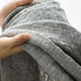 Nordisk Ternet Tylgardin Skræddersyet Gardin Kædestrik Transparent Til Stuen