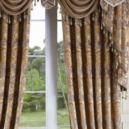 Luksuriøst Chenille Jacquard-Gardin, Skræddersyet, Elegant Design Til Soveværelse, Dekorativt