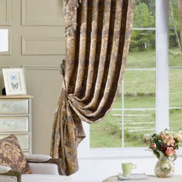 Luksuriøst Chenille Jacquard-Gardin, Skræddersyet, Elegant Design Til Soveværelse, Dekorativt