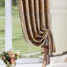Luksuriøst Chenille Jacquard-Gardin, Skræddersyet, Elegant Design Til Soveværelse, Dekorativt