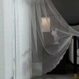 Dekorative Transparente Gardiner, Skræddersyet Gardinlinje, Broderet Tylgardiner, Stue, Soveværelse