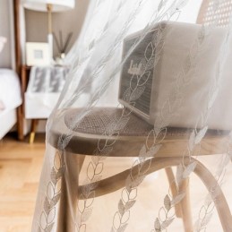 Europæiske Broderede Transparente Gardiner Voile Panelgardiner Til Stue/Soveværelse