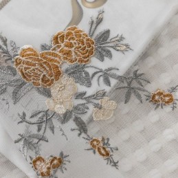 Blomstergardiner I Tyl, Hvide, Transparente Voile Til Stuen