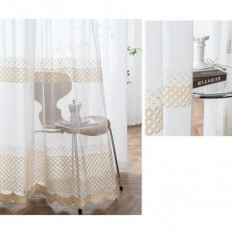 Broderede Voile Gardiner Nordisk Transparente Til Stue Soveværelse