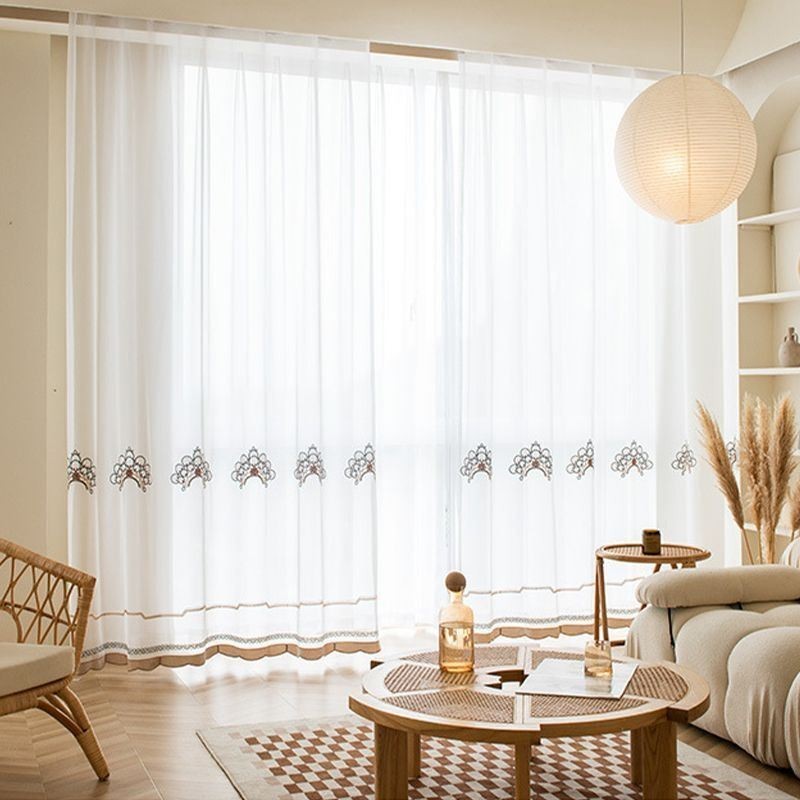 Broderede, Transparente Tylgardiner, Elegante Gardiner, Cortinas Til Stuen