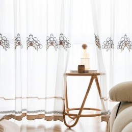 Broderede, Transparente Tylgardiner, Elegante Gardiner, Cortinas Til Stuen