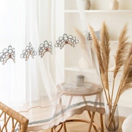 Broderede, Transparente Tylgardiner, Elegante Gardiner, Cortinas Til Stuen