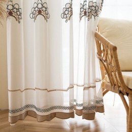 Broderede, Transparente Tylgardiner, Elegante Gardiner, Cortinas Til Stuen