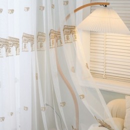 Broderede, Transparente Tylgardiner, Tårngardin, Voilegardin, Specialfremstillet Gardin Til Stuen