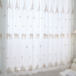 Broderede, Transparente Tylgardiner, Tårngardin, Voilegardin, Specialfremstillet Gardin Til Stuen