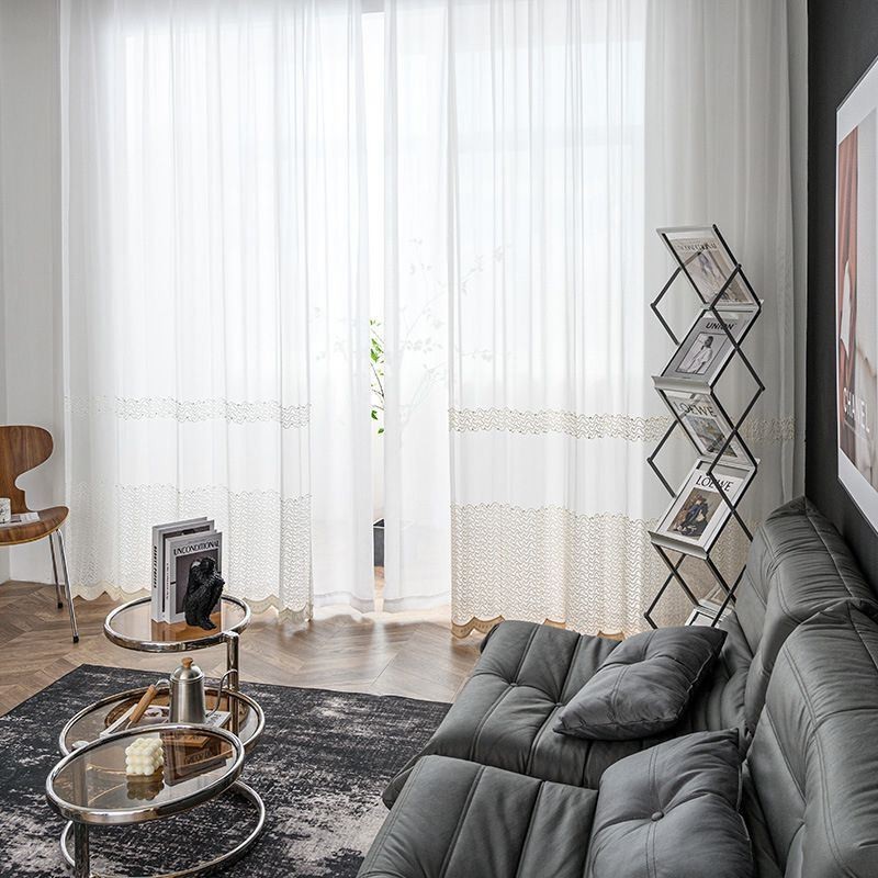 Broderede, Transparente Tylgardiner, Gennemsigtige Gardiner, Cortinas Til Stuen