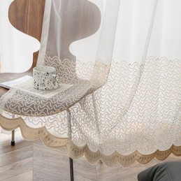 Broderede, Transparente Tylgardiner, Gennemsigtige Gardiner, Cortinas Til Stuen