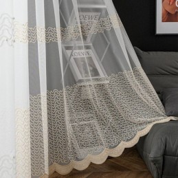 Broderede, Transparente Tylgardiner, Gennemsigtige Gardiner, Cortinas Til Stuen