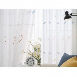 Dekorativt, Transparent Gardin, Specialfremstillet Gardin, Slikbroderet Tylgardiner Til Soveværelse
