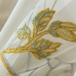Broderede, Transparente Tylgardiner, Sommerfuglegardin I Voile, Specialfremstillet Gardin Til Stuen