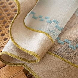 Broderede, Transparente Tylgardiner, Sommerfuglegardin I Voile, Specialfremstillet Gardin Til Stuen