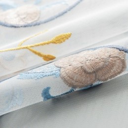 Broderede, Transparente Tylgardiner Blomstergardin I Voile Gardin Efter Mål Gardin Til Stuen