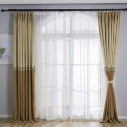 Moderne Chenille-Gardin, Skræddersyet Gardin, Enkel Splejsning, Jacquard, Stue, Soveværelsesstof
