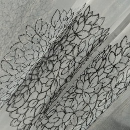 Åndbart, Transparent Gardin, Skræddersyet Gardin, Blomsterklynge, Broderi, Stue