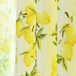 Frisk Semi-Mørklæggende Gardin Skræddersyet Gardin Med Frugt Og Citronprint Til Stuen