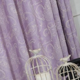Vintage Semi-Mørklæggende Gardin Skræddersyet Gardin Luksus Broderi Stue