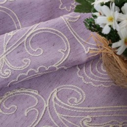 Vintage Semi-Mørklæggende Gardin Skræddersyet Gardin Luksus Broderi Stue