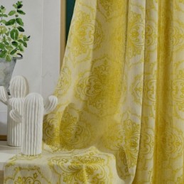 Simple Max Mørklægningsgardin Skræddersyet Gardin Blomst Stamen Jacquard Soveværelse