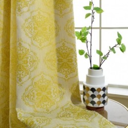 Simple Max Mørklægningsgardin Skræddersyet Gardin Blomst Stamen Jacquard Soveværelse