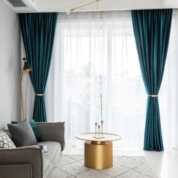 Nordisk Stil Gardin Skræddersyet Gardin Massivt Flannel Til Stue Hotel