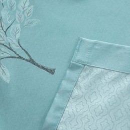 Nordisk Stil Træmønster Gardiner Satin Jacquard Stue Soveværelse