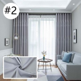 Nordisk Stil Træmønster Gardiner Satin Jacquard Stue Soveværelse