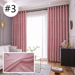 Nordisk Stil Træmønster Gardiner Satin Jacquard Stue Soveværelse