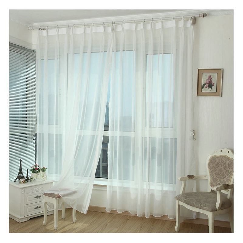 Moderne Hvide Transparente Gardiner Avanceret Tilpasning