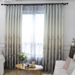 Gardin Efter Mål Gardin Frisk Bambustryk Vindue